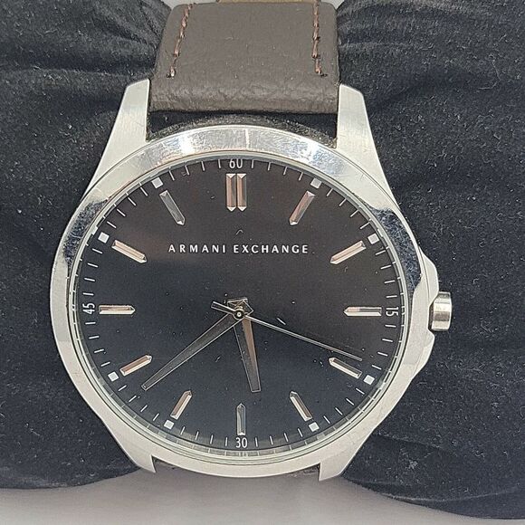 Armani Exchange AX2147 Men's Brown Leather Analog Dial Quartz Wrist Watch BC472